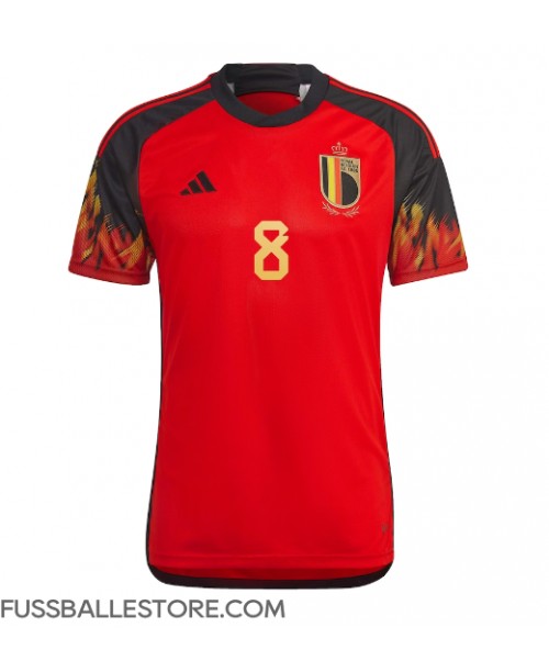 Günstige Belgien Youri Tielemans #8 Heimtrikot WM 2022 Kurzarm